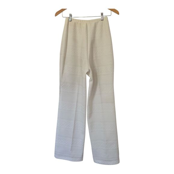 Vintage 70s 3 Piece Suit Women's SZ 12 Winter White Polyester Jacket Skirt Pants - Picture 10 of 16